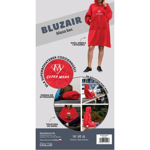 Bluzair SUPER MAMA - Bluza koc - Czerwony