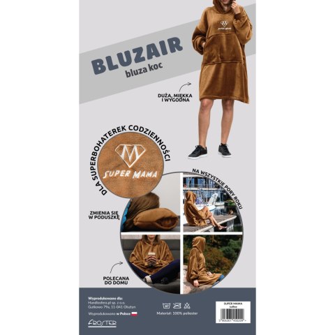 Bluzair SUPER MAMA - Bluza koc - Toffee