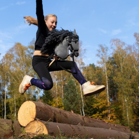 Hobby Horse Skippi - koń na kiju - Szary